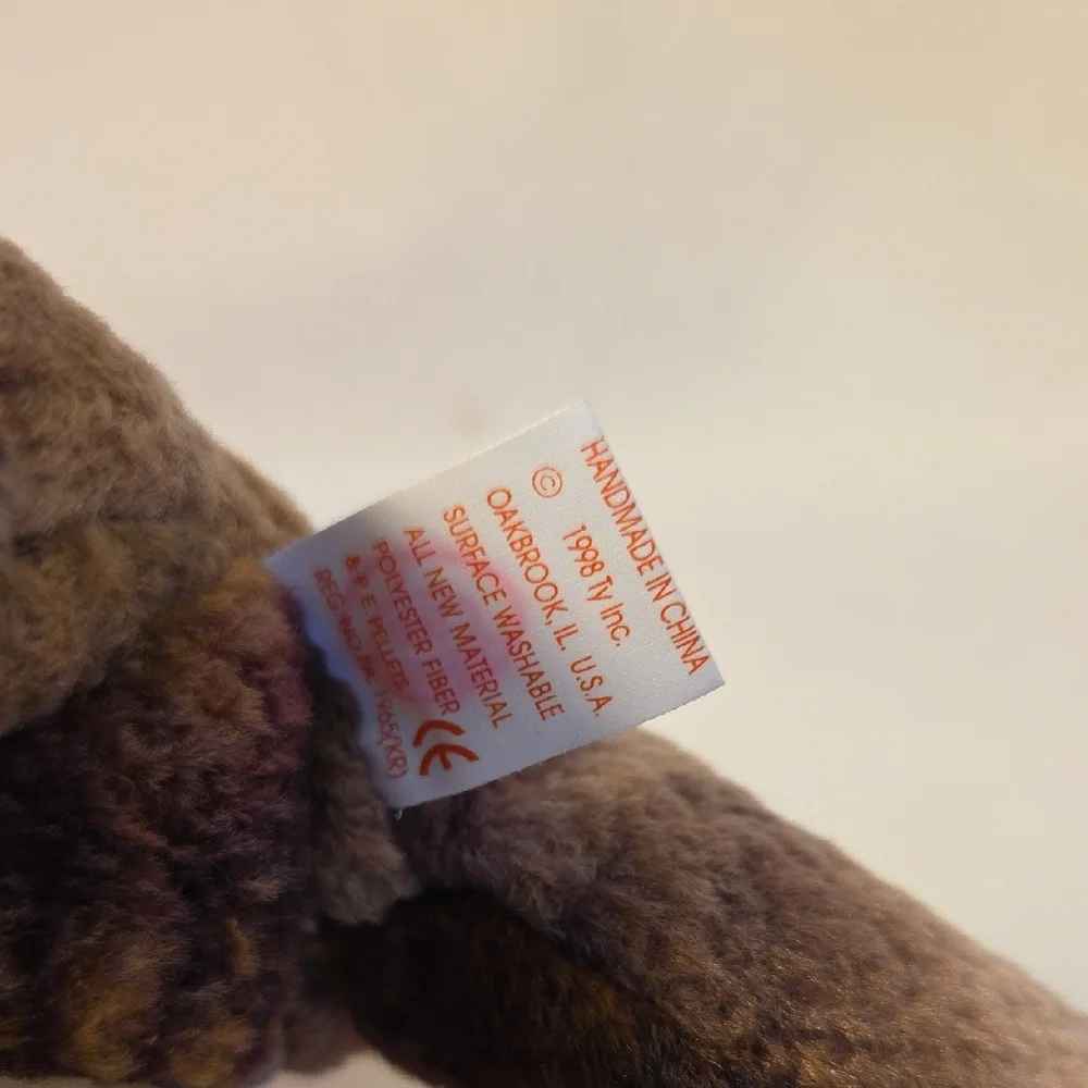 Scorch The Dragon Ty Beanie Babies Collection 1998 Purple and Tan